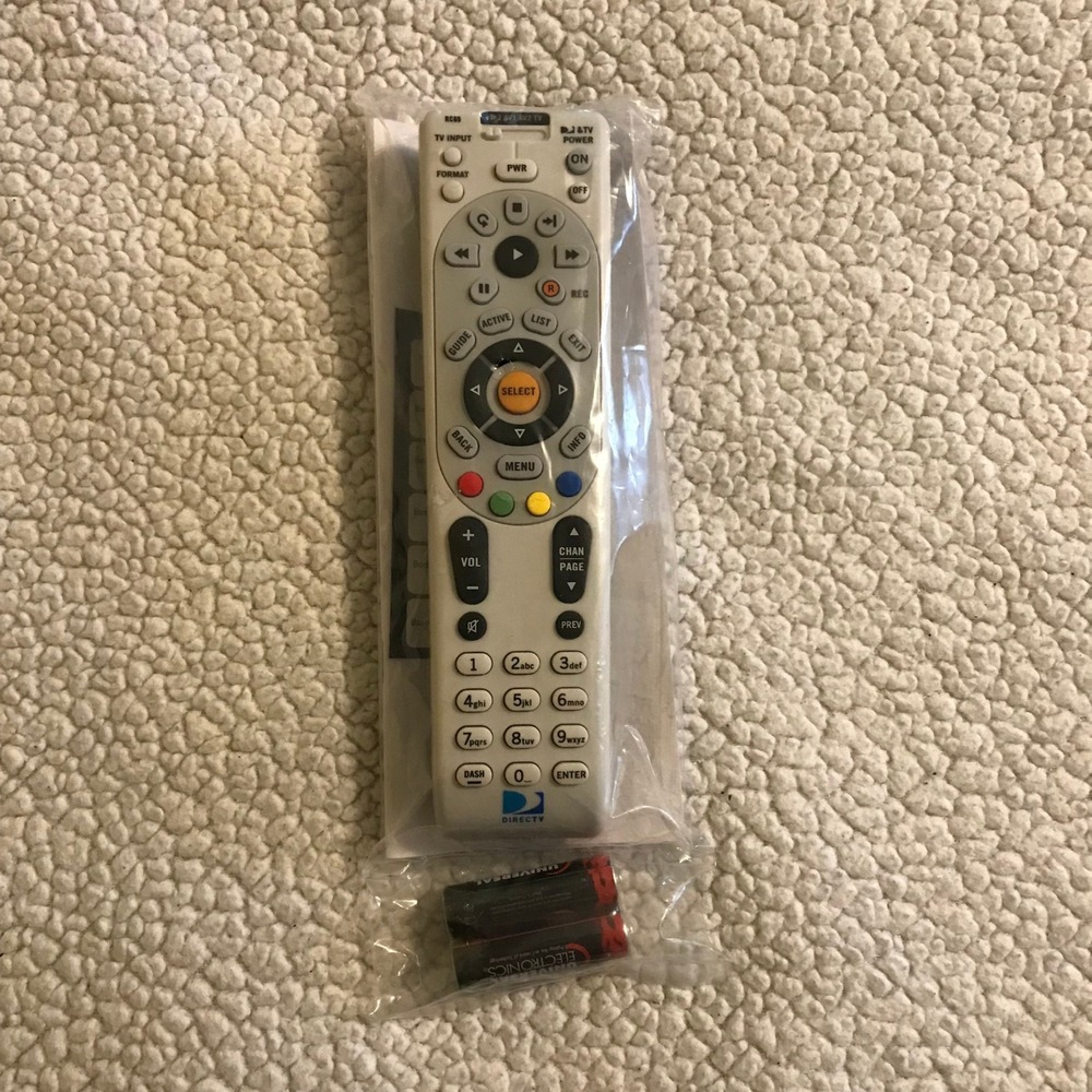 DirecTV RC65 Universal Remote Control Silver with Batteries and Manual